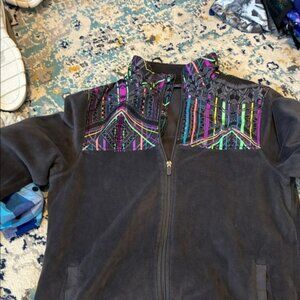 Fila Black Jacket with Multicolor Accents